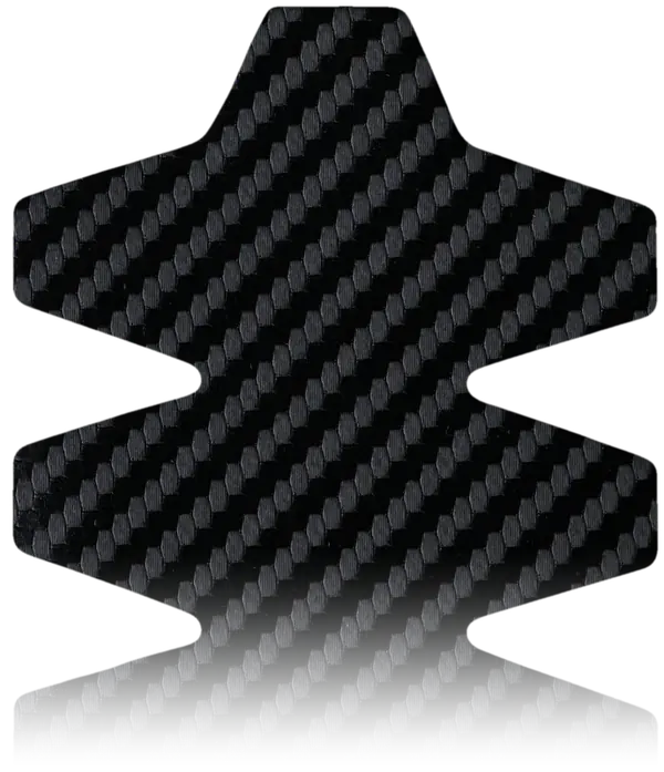 Toothed Padel Racket Protector in Carbon Fibre Black