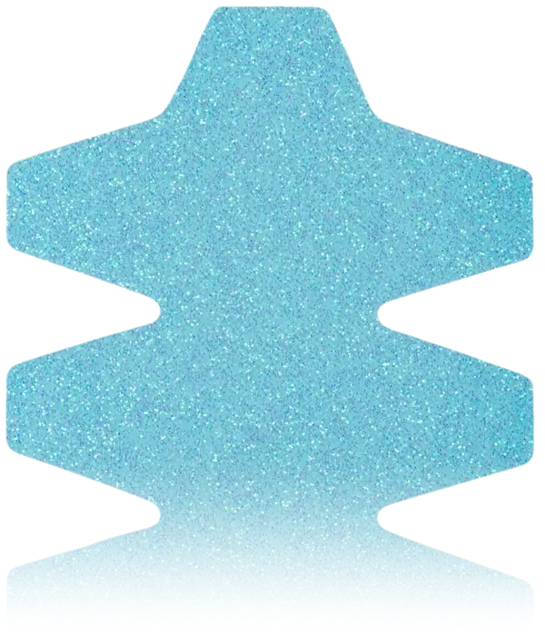 Toothed Padel Racket Protector in Glitter Baby Blue