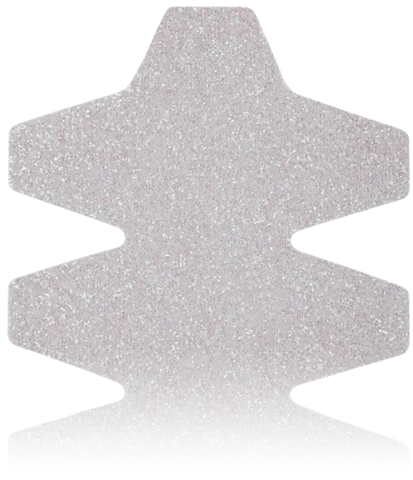 Toothed Padel Racket Protector in Glitter Silver Grey