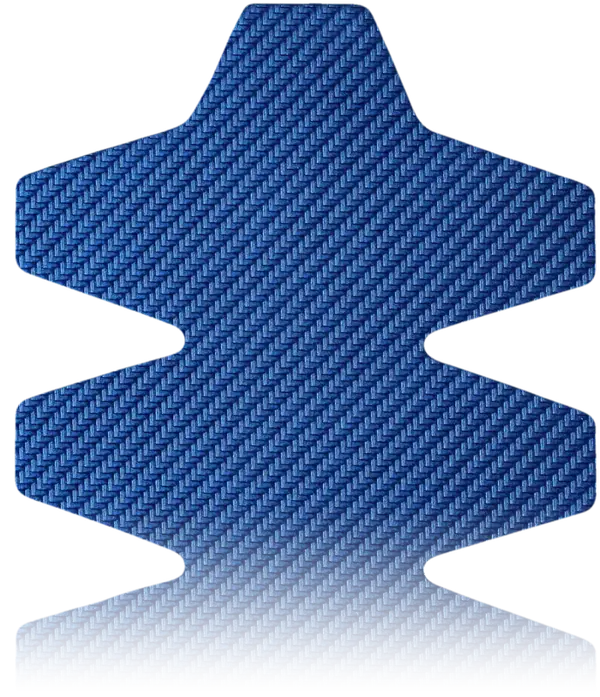 Toothed Padel Racket Protector in Carbon Fibre Blue