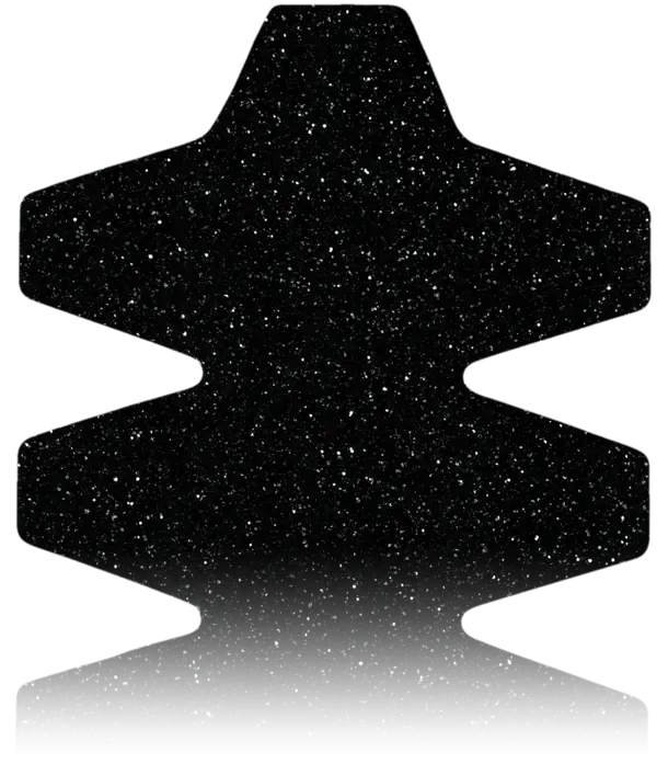 Toothed Padel Racket Protector in Glitter Black
