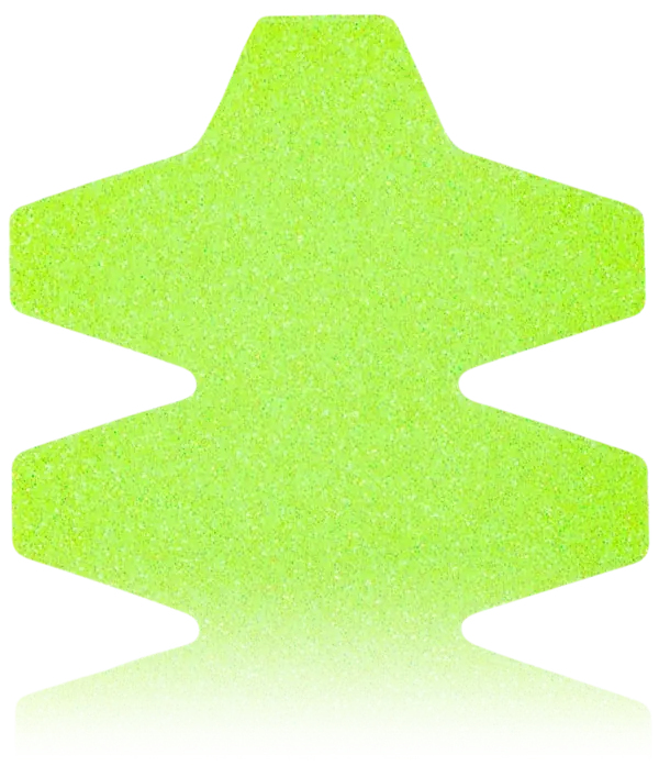 Toothed Padel Racket Protector in Glitter Neon Lime Yellow