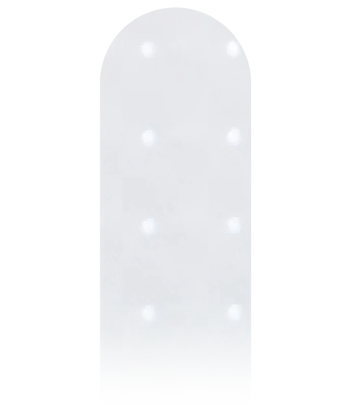 Round Edge Only Padel Racket Protector in Cat Eye White
