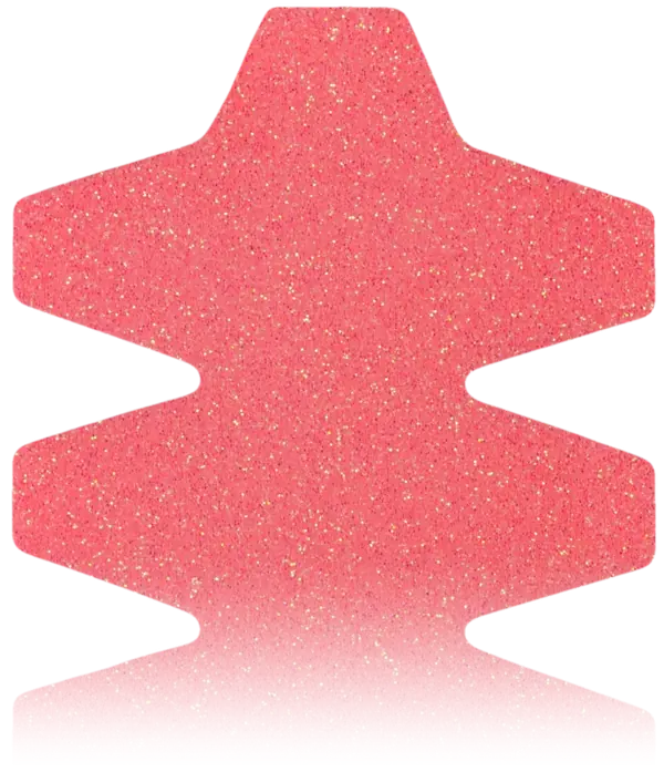 Toothed Padel Racket Protector in Glitter Neon Peach