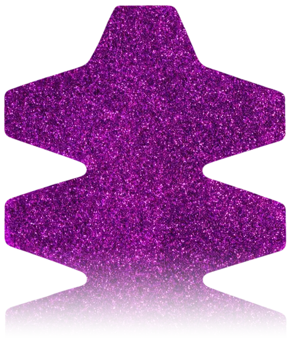 Toothed Padel Racket Protector in Glitter Dark Purple