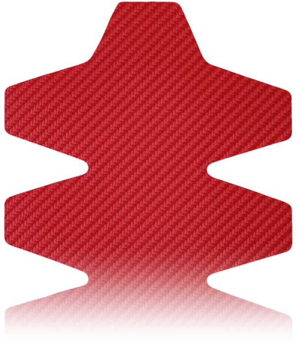 Toothed Padel Racket Protector in Carbon Fibre Red