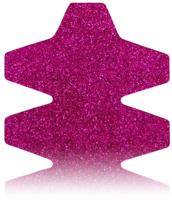 Toothed Padel Racket Protector in Glitter Dark Pink