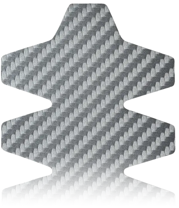Toothed Padel Racket Protector in Carbon Fibre Silver