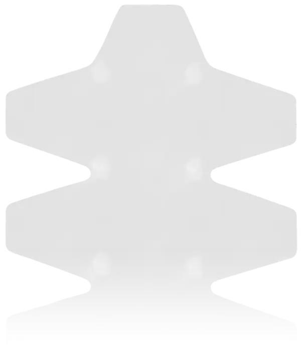 Toothed Padel Racket Protector in Cat Eye White