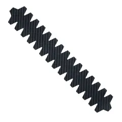 NomadX Toothed padel racket edge protector in Carbon Fibre Black, unpackaged, diagonal view