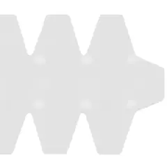NomadX Toothed padel racket edge protector in Cat Eye White, unpackaged, flat lay top view