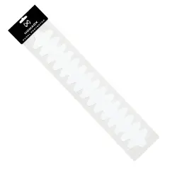 NomadX Toothed padel racket edge protector in Cat Eye White, in retail packaging, diagonal view