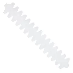 NomadX Toothed padel racket edge protector in Cat Eye White, unpackaged, diagonal view