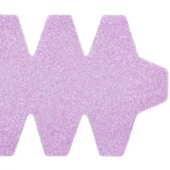 NomadX Toothed padel racket edge protector in Glitter Baby Pink, unpackaged, flat lay top view