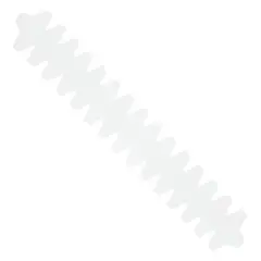 NomadX Toothed padel racket edge protector in Transparent, unpackaged, diagonal view