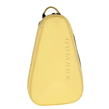 NomadX Hardshell Padel Backpack in Butter Yellow, three quarter view