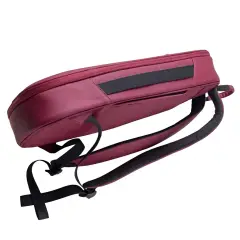 NomadX Hardshell Padel Backpack in Deep Burgundy, side profile, second view