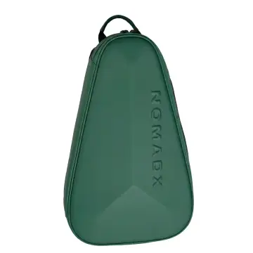 NomadX Hardshell Padel Backpack in Forest Green, three quarter view