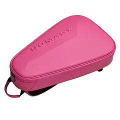 NomadX Hardshell Padel Backpack in Hot Pink, three quarter view from the opposite side