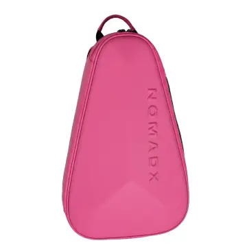 NomadX Hardshell Padel Backpack in Hot Pink, three quarter view
