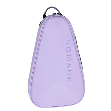 NomadX Hardshell Padel Backpack in Lilac Purple, three quarter view