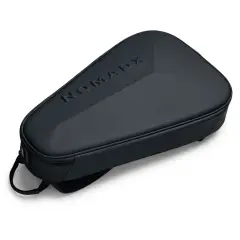 NomadX Hardshell Padel Backpack in Pitch Black, three quarter view from the opposite side