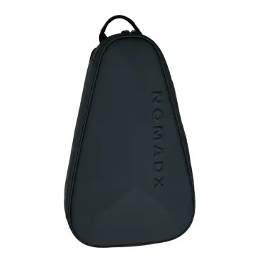 NomadX Hardshell Padel Backpack in Pitch Black, three quarter view