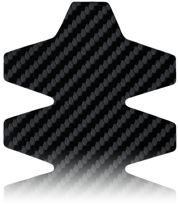 Toothed Frame Protector in Carbon Fibre Black