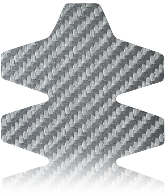 Toothed Frame Protector in Carbon Fibre Silver