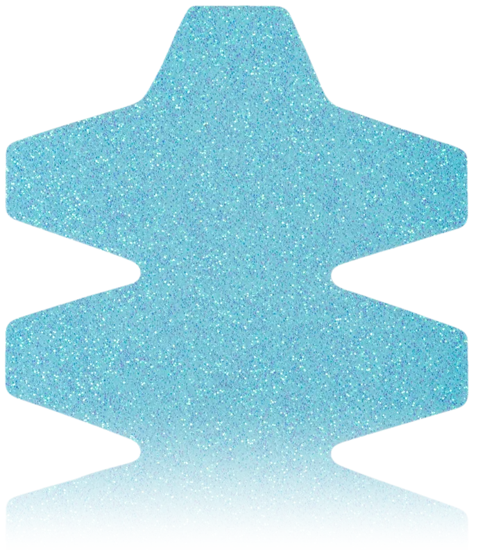 Toothed Frame Protector in Glitter Baby Blue