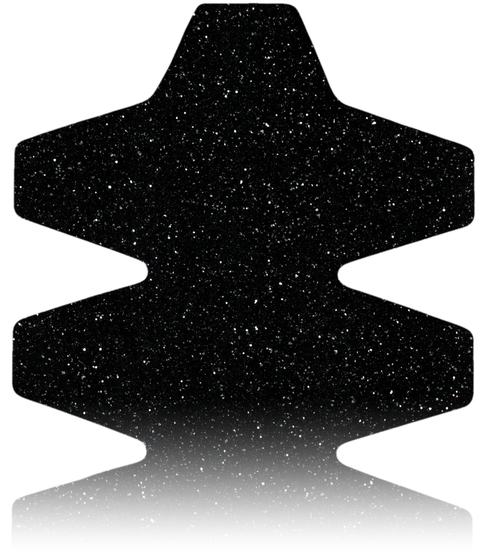 Toothed Frame Protector in Glitter Black