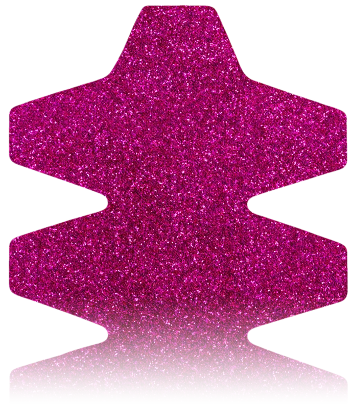 Toothed Frame Protector in Glitter Dark Pink