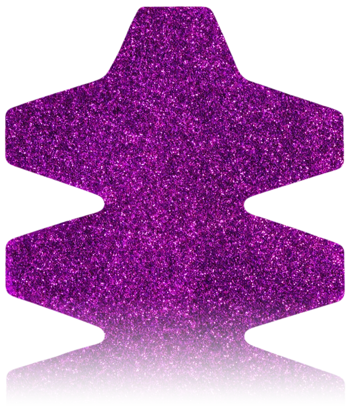 Toothed Frame Protector in Glitter Dark Purple