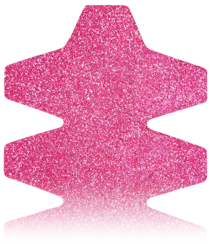 Toothed Frame Protector in Glitter Pink