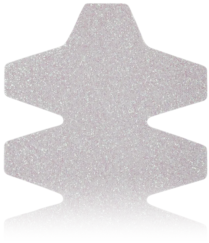 Toothed Frame Protector in Glitter Silver Grey